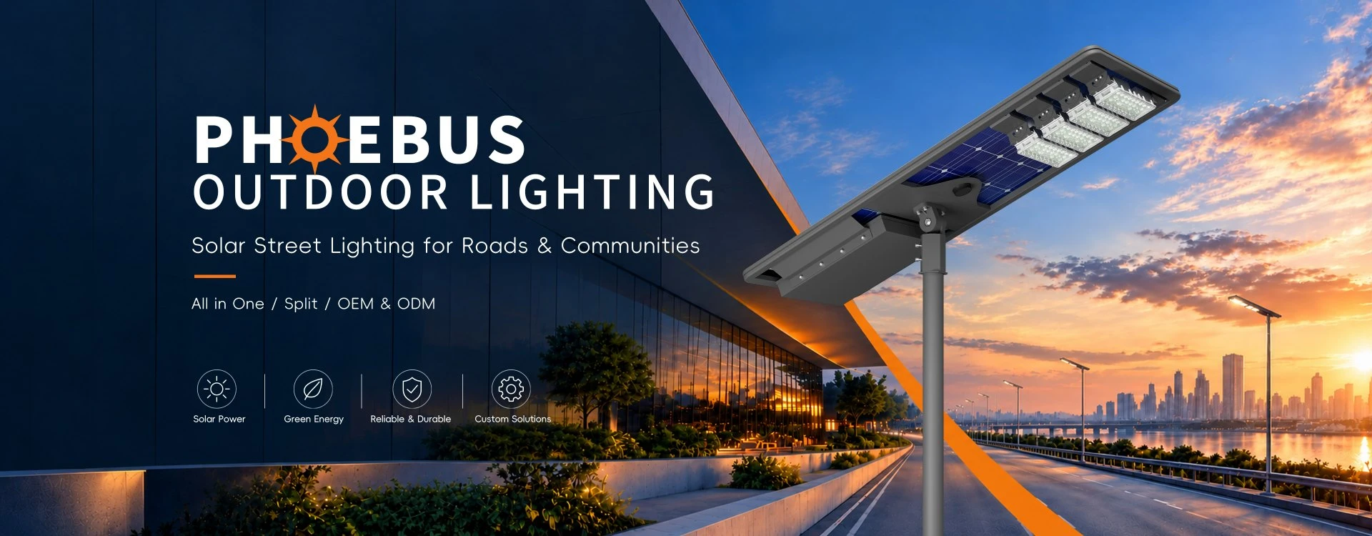 All in one solar street light poles